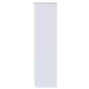 Milan Tall Double Wardrobe in White Gloss & White - Ready Assembled