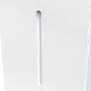 Milan Tall Double Wardrobe in White Gloss & White - Ready Assembled