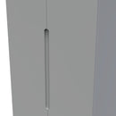 Milan Tall 2 Drawer Double Wardrobe in Dusk Grey - Ready Assembled