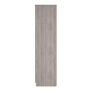 Cannes Ready Assembled 2 Door 2 Drawer Wardrobe in Grey Gloss & Grey Oak