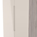 Cannes Ready Assembled 2 Door 2 Drawer Wardrobe in Kashmir Gloss & Grey Oak