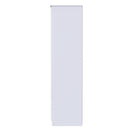 Milan Tall 2 Drawer Double Wardrobe in White Gloss & White - Ready Assembled