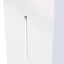 Milan Tall 2 Drawer Double Wardrobe in White Gloss & White - Ready Assembled