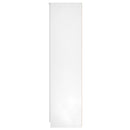 Milan Tall 2 Drawer Tiple Mirror Wardrobe in White Gloss & White - Ready Assembled