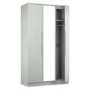 Milan Tall Triple Mirror Wardrobe in Dusk Grey - Ready Assembled