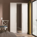 Cannes Ready Assembled Tall Triple Mirror Wardrobe in Kashmir Gloss & Grey Oak