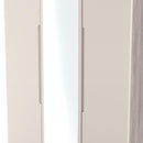 Cannes Ready Assembled Tall Triple Mirror Wardrobe in Kashmir Gloss & Grey Oak