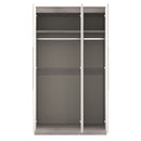 Cannes Ready Assembled Tall Triple Mirror Wardrobe in Kashmir Gloss & Grey Oak