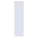 Milan Tall Triple Mirror Wardrobe in White Gloss & White - Ready Assembled