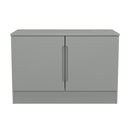 Milan Compact 2 Door TV & Media Unit in Dusk Grey - Ready Assembled