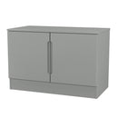 Milan Compact 2 Door TV & Media Unit in Dusk Grey - Ready Assembled