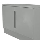 Milan Compact 2 Door TV & Media Unit in Dusk Grey - Ready Assembled