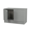 Milan Compact 2 Door TV & Media Unit in Dusk Grey - Ready Assembled