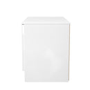 Milan Compact 2 Door TV & Media Unit in White Gloss & White Matt - Ready Assembled