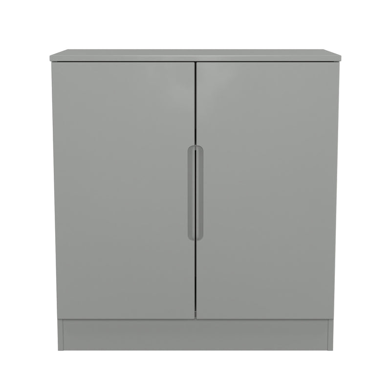 Milan 2 Door Cabinet in Dusk Grey - Ready Assembled