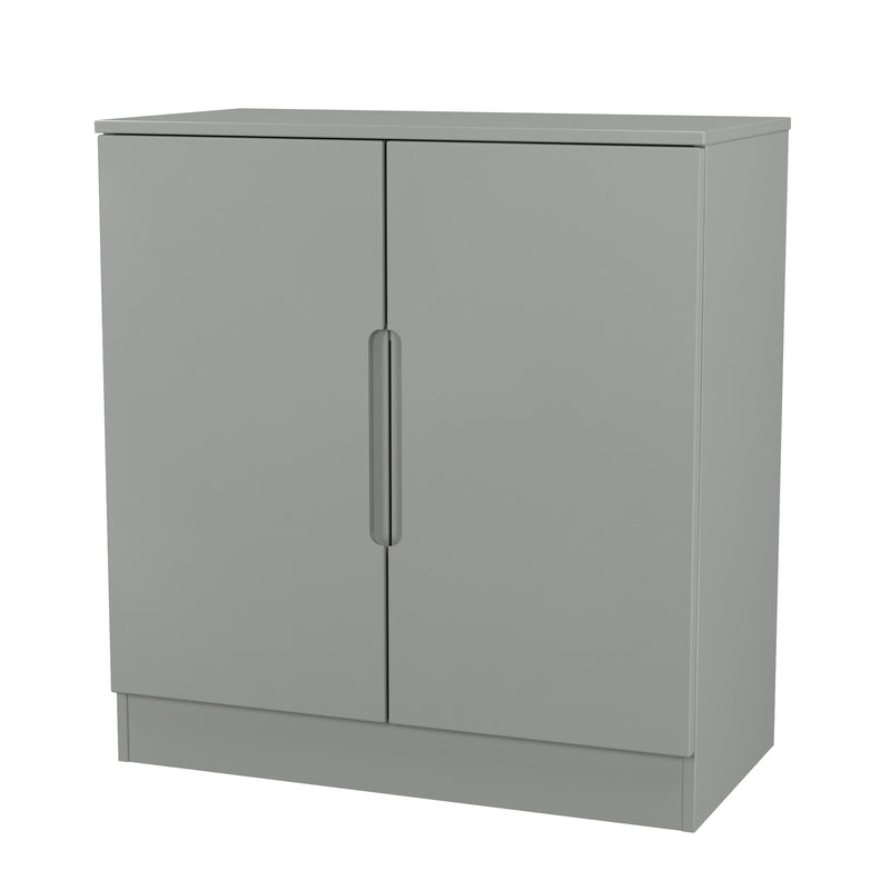 Milan 2 Door Cabinet in Dusk Grey - Ready Assembled