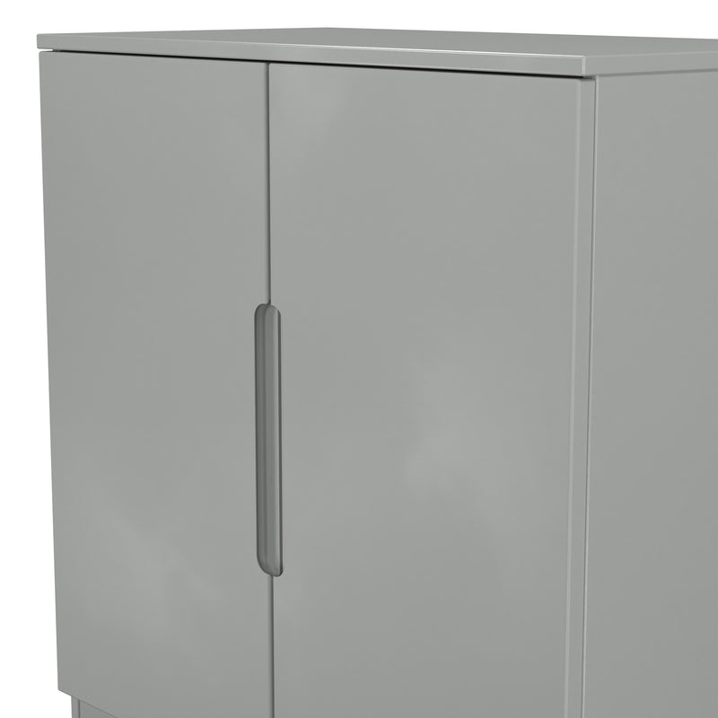Milan 2 Door Cabinet in Dusk Grey - Ready Assembled