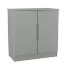 Milan 2 Door Cabinet in Dusk Grey - Ready Assembled