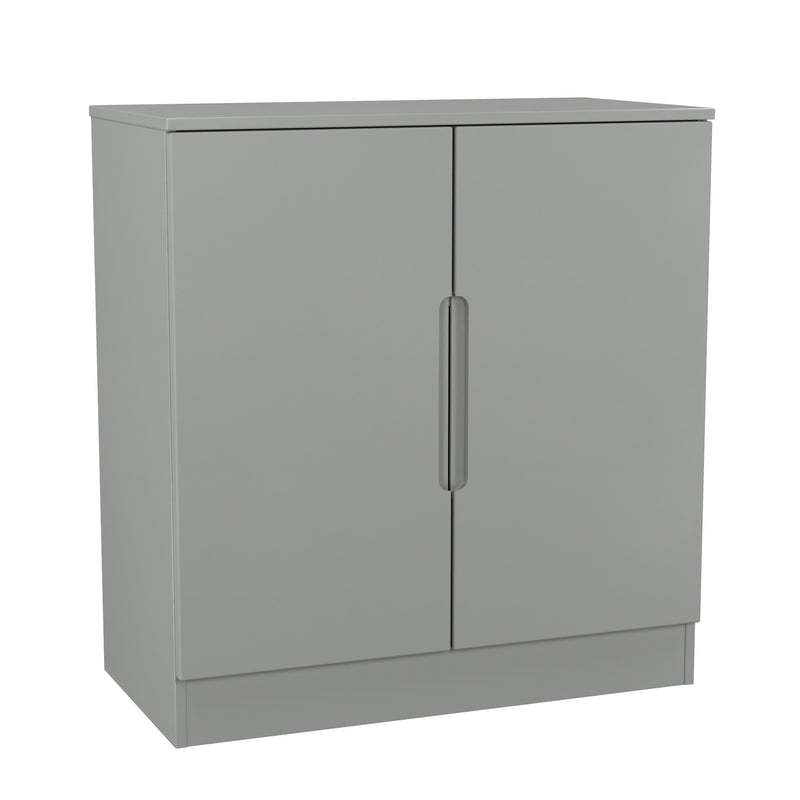 Milan 2 Door Cabinet in Dusk Grey - Ready Assembled
