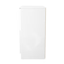 Milan 2 Door Cabinet in White Gloss & White Matt - Ready Assembled