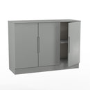 Milan 3 Door Sideboard in Dusk Grey - Ready Assembled