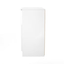 Milan 3 Door Sideboard in White Gloss & White Matt - Ready Assembled