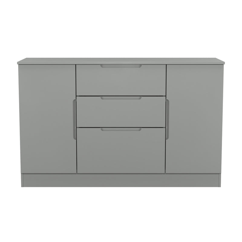 Milan 2 Door 3 Drawer Sideboard in Dusk Grey - Ready Assembled