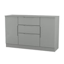 Milan 2 Door 3 Drawer Sideboard in Dusk Grey - Ready Assembled