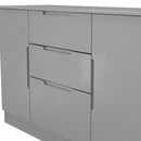 Milan 2 Door 3 Drawer Sideboard in Dusk Grey - Ready Assembled