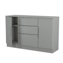 Milan 2 Door 3 Drawer Sideboard in Dusk Grey - Ready Assembled