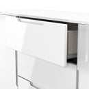 Milan 2 Door 3 Drawer Sideboard in White Gloss & White Matt - Ready Assembled