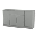 Milan 4 Door 1 Drawer Wide Unit in Dusk Grey - Ready Assembled