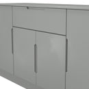 Milan 4 Door 1 Drawer Wide Unit in Dusk Grey - Ready Assembled