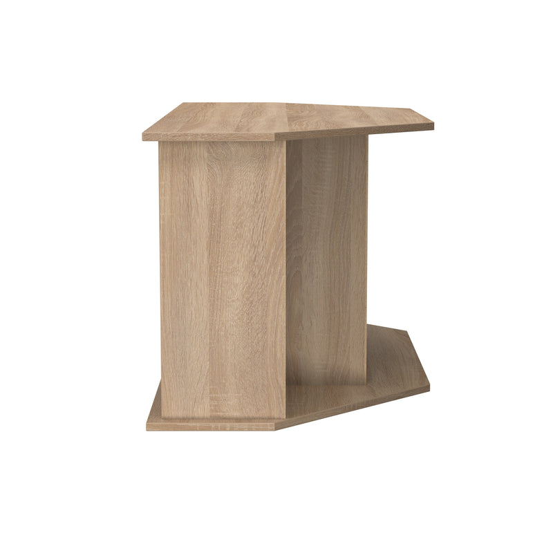 Milan Corner TV Unit in White Gloss & Bardolino Oak - Ready Assembled