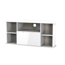 Milan Corner TV Unit in White Gloss & White Matt - Ready Assembled