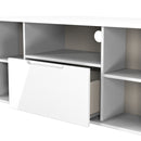Milan Corner TV Unit in White Gloss & White Matt - Ready Assembled