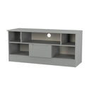 Milan 1 Drawer TV & Media Unit in Dusk Grey - Ready Assembled