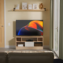 Milan 1 Drawer TV & Media Unit in White Gloss & Bardolino Oak - Ready Assembled
