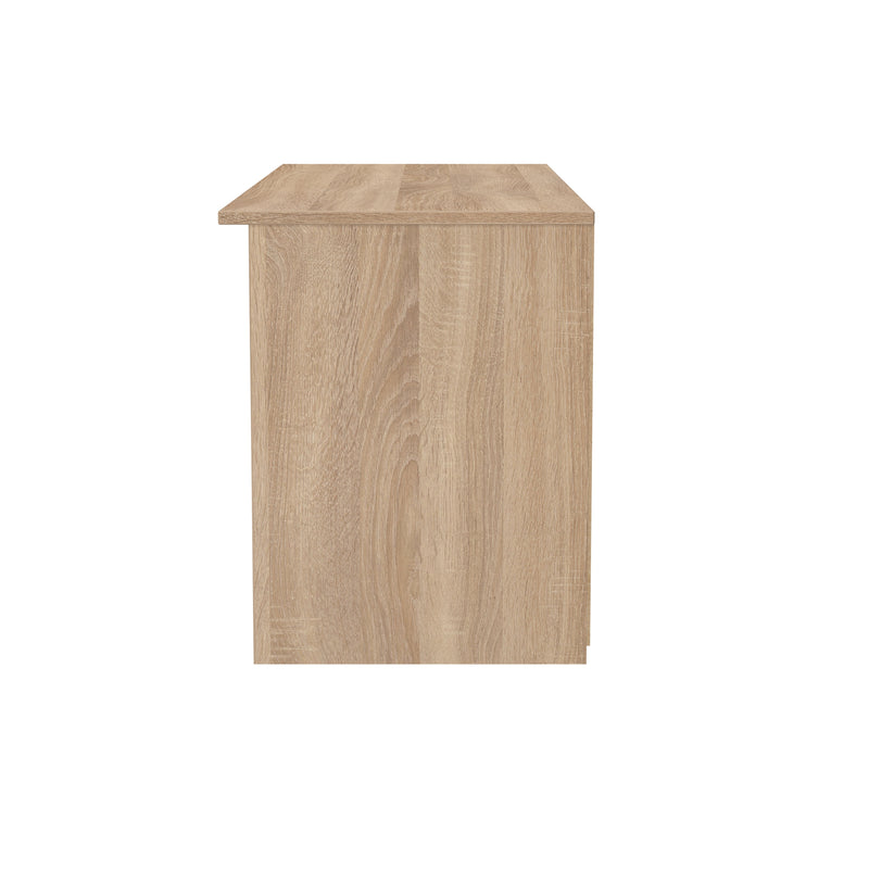 Milan 1 Drawer TV & Media Unit in White Gloss & Bardolino Oak - Ready Assembled