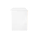 Milan 1 Drawer TV & Media Unit in White Gloss & White Matt - Ready Assembled