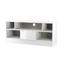 Milan 1 Drawer TV & Media Unit in White Gloss & White Matt - Ready Assembled