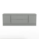 Milan 2 Door 2 Drawer Superwide TV Unit in Dusk Grey - Ready Assembled