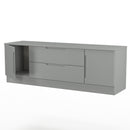 Milan 2 Door 2 Drawer Superwide TV Unit in Dusk Grey - Ready Assembled