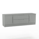 Milan 2 Door 2 Drawer Superwide TV Unit in Dusk Grey - Ready Assembled