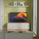 Milan 2 Door 2 Drawer Superwide TV Unit in White Gloss & Bardolino Oak - Ready Assembled