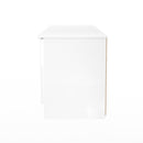 Milan 2 Door 2 Drawer Superwide TV Unit in White Gloss & White Matt - Ready Assembled