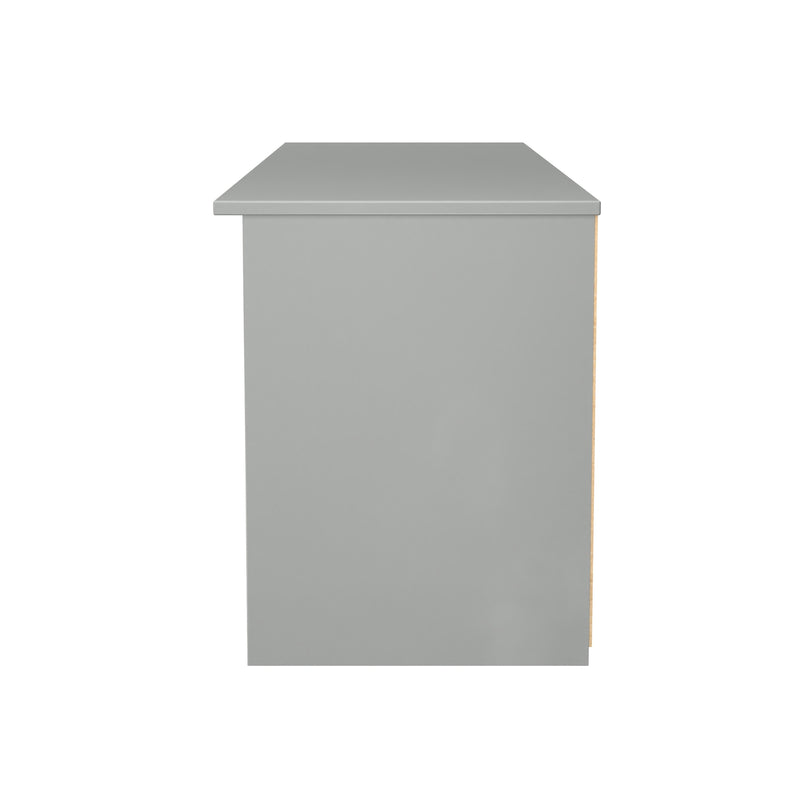 Milan Wide 1 Drawer TV & Media Unit in Dusk Grey - Ready Assembled