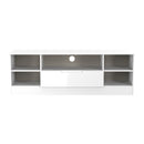Milan Wide 1 Drawer TV & Media Unit in White Gloss & White Matt - Ready Assembled