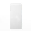 Milan 1 Drawer 2 Door Sideboard in White Gloss & White Matt - Ready Assembled