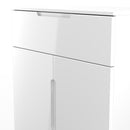 Milan 1 Drawer 2 Door Sideboard in White Gloss & White Matt - Ready Assembled